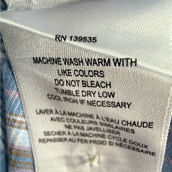 Grayers Clothiers Men’s Plaid Short Sleeve Shirt Blue Brown Cotton XL - Picture 4 of 9